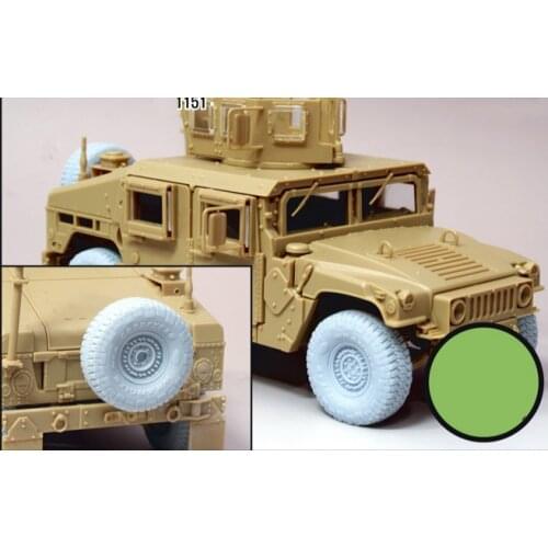 1 / 35(5pieces) Modification of assembly model Sagged tyres for HUMMVE 4-3