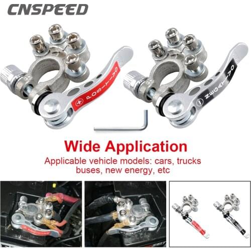 1 Pair Toolless Quick Disconnect Battery Main Cable Post Terminal Shut-Off Connectors 6v12v 24v Boat Race Car UTV Tractor Truck