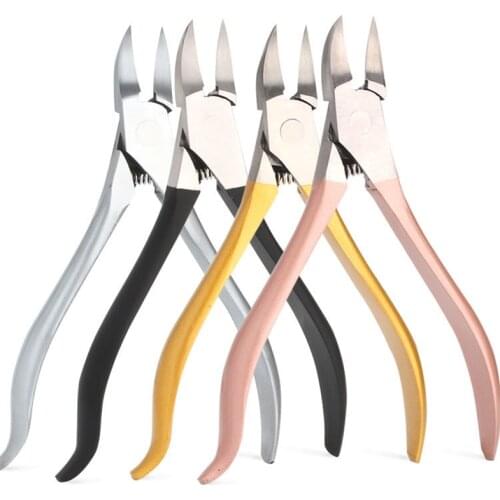 1PCS Nail clipper scissors care Toe Cuticle Ingrown Nail Kit Clipper Cutter Hand Foot Care Pedicure nail gel extension art tools