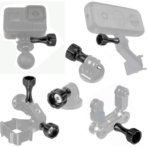 2Pcs M5 Short Long Thumb Knob Screw Nut Adjustable Wrench for GoPro Max Hero 9 8 7 6 Action Cameras for MTB Cycling Bike Bicycle