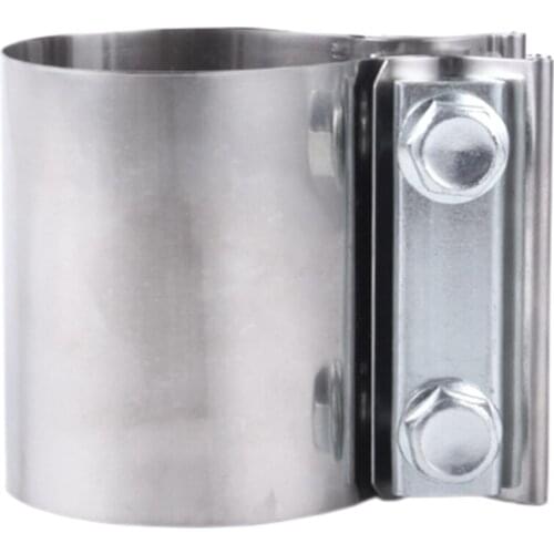 Car Modified Universal Stainless Steel 2.5 Inch 6M Exhaust Pipe Clamp Tail Throat Hoop