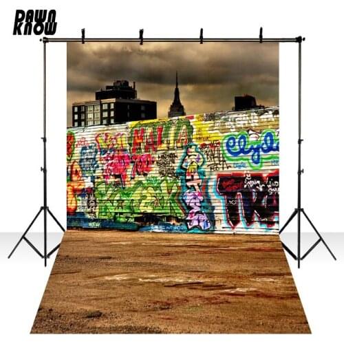 DAWNKNOW Graffiti Wall Photography Background Photocall Dark Clouds Photo Shoot Wedding Backdrops Children Photo Studio lv1529