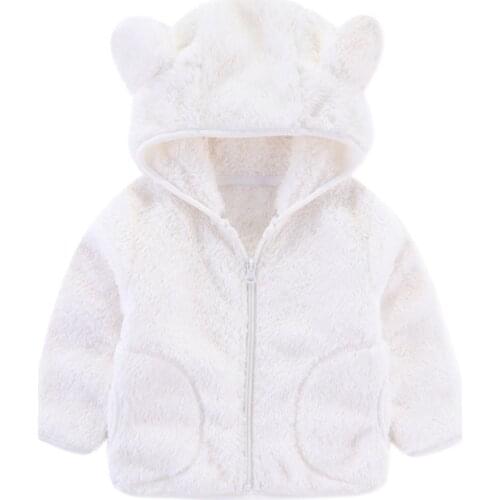 Toddler Kids Baby Girl Boy Jacket Childrens Fleece Hooded Winter Cartoon Bear Coats Outerwear Autumn Child Hoodies 1-6 Years