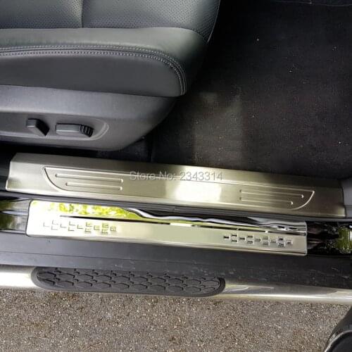 For Nissan X-Trail X Trail XTral 2017 Stainless Steel Inner/Outside Door Sills Scuff Plate Guard Pedal with Silver X-Trail Logo