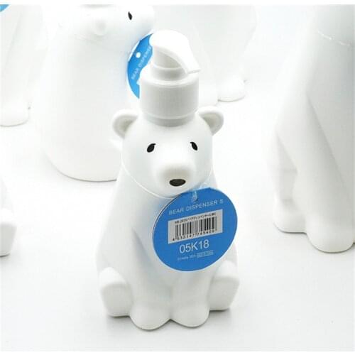 1Pcs 450ml Cute Polar Bear Shape Dish Soap Split Bottling Liquid Soap Bottle Shampoo Fillable Bottle Hand Soap Dispenser