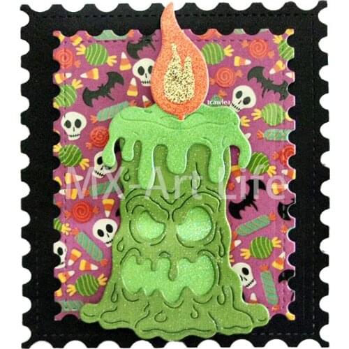 Grimace Candle Metal Cutting Dies Halloween Dies for DIY Craft Scrapbooking Cards Decorative