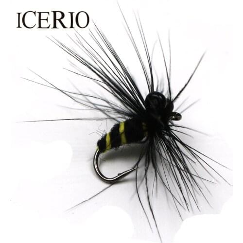 ICERIO 8PCS Bumble Bee Wet Flies Fly Trout Fishing Lure #12