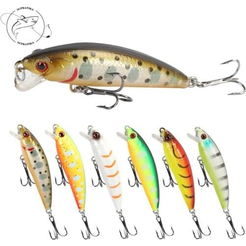 6cm/5.7g Artificial Minnow Floating Freshwater Plastic Hard Bait Swimbait Bionic Bait With Treble Hook Diving Depth 0-0.5M