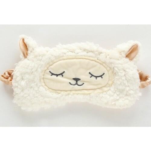 Kawaii Soft Toy Eye Mask Sleeping Mask Plush Eye Shade Cover 3D Cartoon Sheep Eyeshade Relax Mask For Travel Toy Party Gift