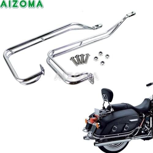 Motorcycle Saddlebag Guard Rail Bar Protection Kit For Harley Touring Road King Electra Street Glide Road Glide 2009-2013