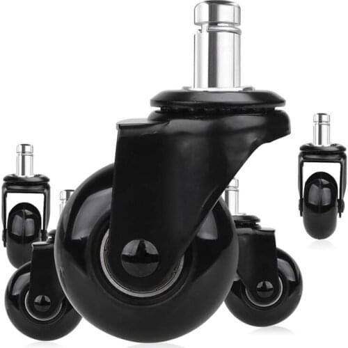 JFBL Hot 5 Pcs Replacement Chair Caster Wheels 2 inch, Heavy Duty Wheels with Plug-In Stem 7/16 X 7/8 inch,Quiet & Smooth Rollin