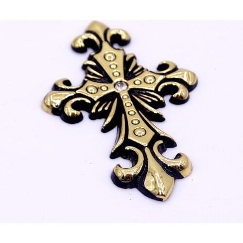 Classic Golden Cross Metal Badge Suitable For ZP Kerosene Oil Lighter Grind Wheel Lighter DIY Handmade Decor Stick On Accessory