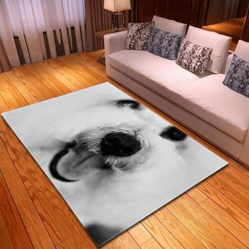 Cute Cartoon Animal Dog 3D Printed Rug/Carpet Soft Flannel Kids Play Mat Child Room Decor Carpets for Living Room Home Area Rugs