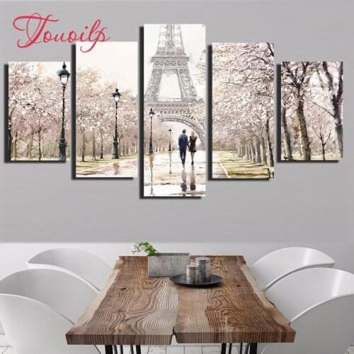 5d diy 5ps Paris Tower Couple 5d diamond painting crystal 5d diamond embroidery spuare&round crystal painting cross stitchsets