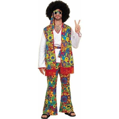 Halloween Man Disco Color Sets Man Retro 50s Hipster Disco Sandy Beach Cosplay Party Stage For Disco Stage Show Cosplay Se
