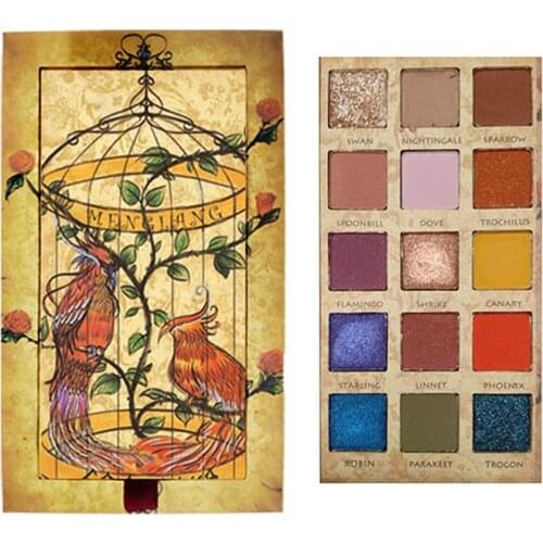 15 Colors Phoenix Matte Shimmer Shadow Palette Shine Pigment Eye Shadow Natural Nude Long-Lasting Waterproof Makeup