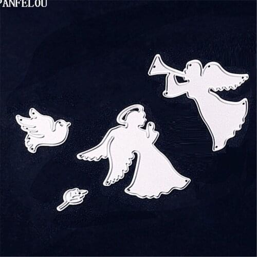 PANFELOU Easter Angel playing music Scrapbooking card album paper die metal craft stencils punch cuts dies cutting