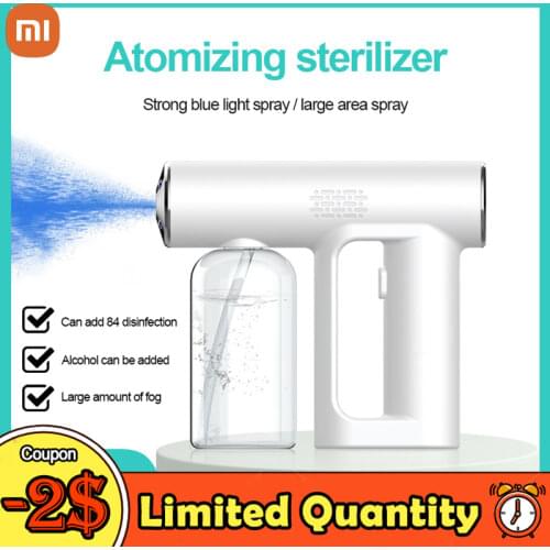 250ML Wireless Sprayer Gun Nano Blue Light Steam Spray Disinfection USB Charging Fast Fogging Air Sterilizer Atomizer For Home