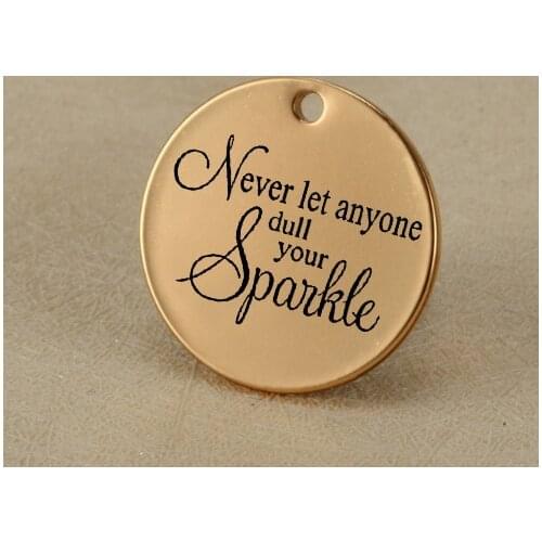 Spark Stainless Steel Charm Never Let Anyone Dull Your Spark Pendant Charm For Diy Jewelry Making