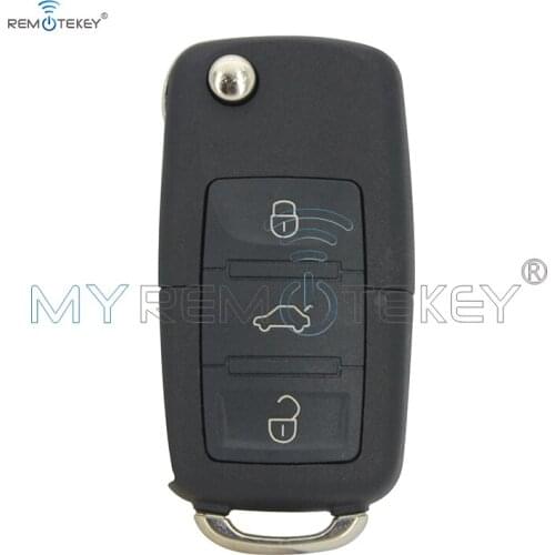 Remtekey 1JO 959 753 N Remote key 3 button HU66 blade 434Mhz for VW Bora Seat Ibiza Skoda Octavia 2000 1J0959753N 1998-2009