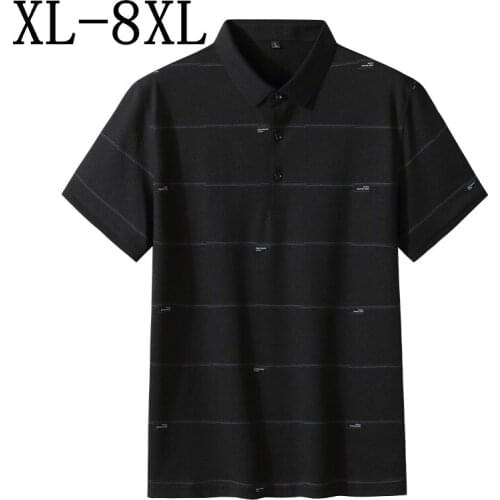 8XL 7XL 6XL New Summer Short Sleeve Polo Shirt Men Tops Comfortable Breathable Mens Polos Business Male Shirts Casual Polo Homme