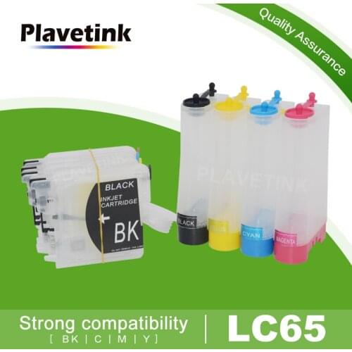 Plavetink LC11 LC16 LC38 LC61 LC65 LC67 LC980 LC990 LC1100 CISS Ink Supply System For Brother DCP-J140W 145C 165C 185C Printer