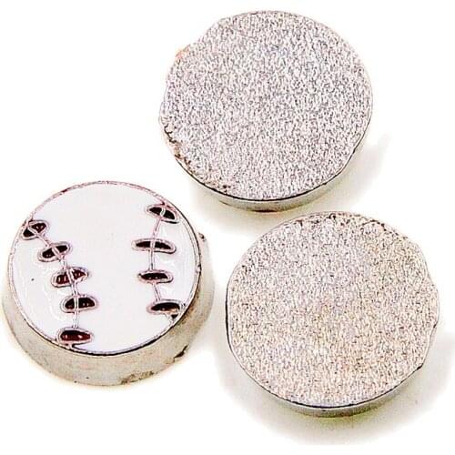 Sports Baseball Floating Charms For Living Memory Glass Floating Locket Pendants Necklace DIY Accessories 10pcs/lot