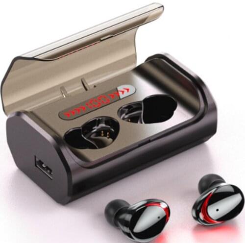 TWS-T8 Bluetooth 5.1 9D Stereo Wireless Earphone Noise Reduction IPX7 Waterproof Touch Screen Headset