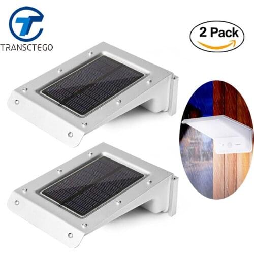 2PCS Solar Light Motion Sensor Led Battery Powered Outdoor Lighting Street Lights Luminaria Solar Lamp For Garden Decoration