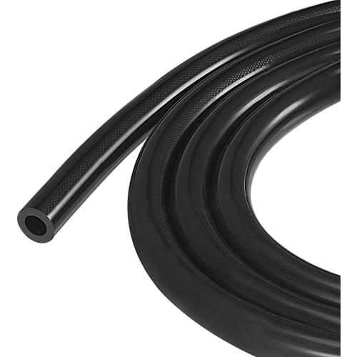 Uxcell Vacuum Silicone Tubing Hose 5/16" ID 1/8" Wall Thick 6.6ft Black High Temperature for Engine