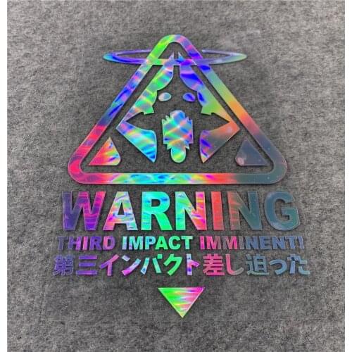 Car Styling Vinyl Decals Warning Auto Window Tail Third Impact Imminent Anime Stickers
