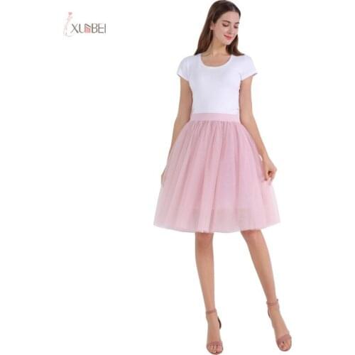 Rockabilly Short Petticoat Retro Underskirt 7 Layers Tulle Skirt Women Adult Tutu Wedding Accessories