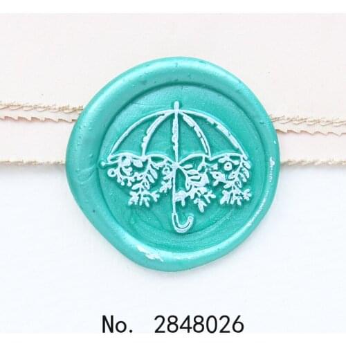 Umbrella with leaves stamp,Party Wax Seal Stamp Kit invitation seals,gift envelop packing seal,Seal Stamp, Umbrella stamps