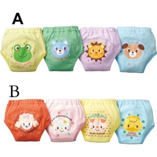 4 Layers CombinationWashable Baby Training Pants Diapers Boy Girl Shorts Underwear Infant Nappies Breathable 4 pieces/lot SY004