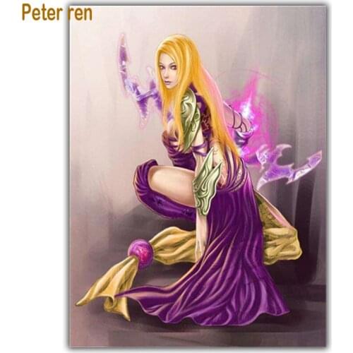 Diy Diamond painting cross stitch Full round\square diamond mosaic Arts and Crafts diamond embroidery "Beauty agent"