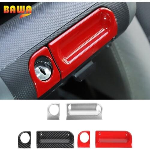 BAWA Car Armrest Box Switch Cover Stickers Accessories for Jeep Wrangler JK 2007-2010 ABS Car Auto Stickers