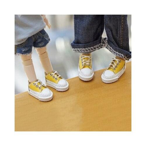 Blythes doll shoe size OB11 Fashion Classic College wind sail cloth shoes retro low-top board shoes pink white and other colors