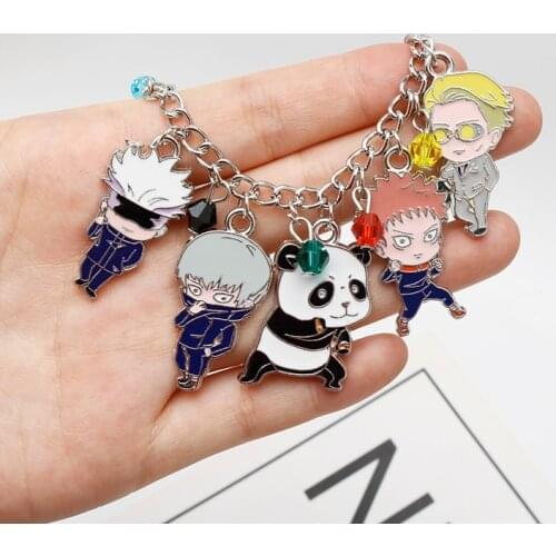 Alloy Bracelets Jewelry Anime Gojo Satoru Enamel Pendant Bangle Comic Jujutsu Kaisen Theme Bracelets Birthday Christmas Gift New