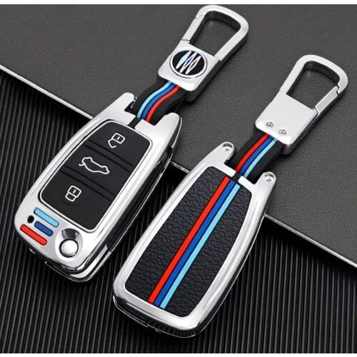 Zinc Alloy Car key Case Cover Decoration For Audi C5 C6 R8 A1 A3 Q3 A4 A5 Q5 Q7 A6 S6 A7 B6 B7 B8 8P 8V 8L TT RS RS3 S3 Stylish
