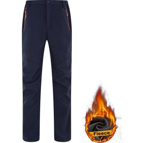 Fleece Soft Shell Hiking Pants Women Waterproof Windproof Warm Skiing PantsTrekking Fishing Camping Climbing Outdoor Trousers