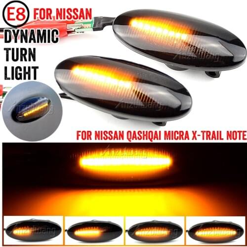 For Nissan X-trail T31 Qashqai J10 Cube Juke Leaf Micra Micra K13 Note E11 Car Side Marker Light Dynamic LED Turn Signal Lamp