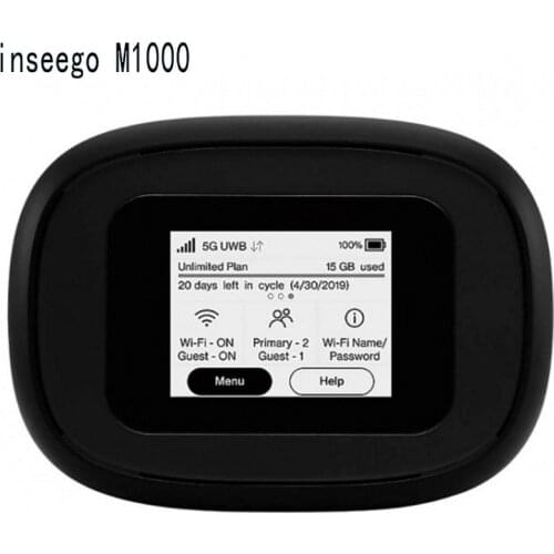 Inseego Verizon 5G Pocket Wifi M1000 Hotspot Bundled with 2 Batteries (1 Stock + 1 Extra) | Connect up to 15 WiFi Devices an