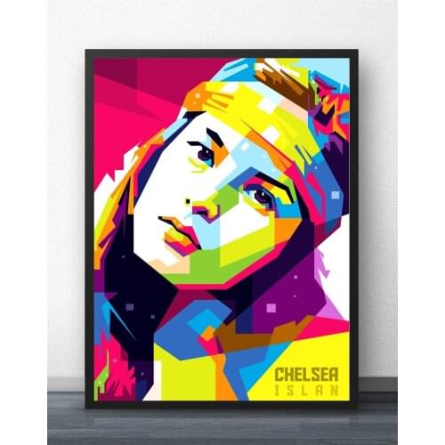 Chelsea Islan In Wedhas Pop Art Wall Art Paint Wall Decor Canvas Art Poster Oil Paintings for Living Room No Frame