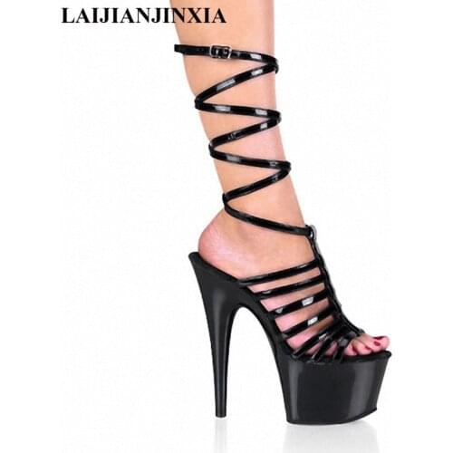 LAIJIANJINXIA 2017 Sexy 17cm High-Heeled Sandals Nightclub Dance Shoes Pole Dancing Shoes Model High Heels Womens Shoes G-061