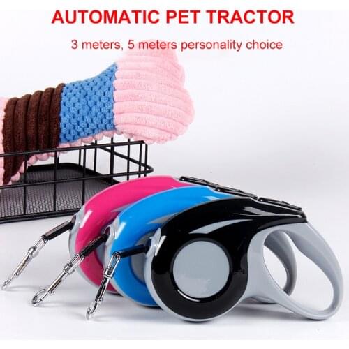 Small Medium-Sized Dog Tractor Automatic Retractable Traction Rope Portable Leash Pet Durable Roulette Puppy