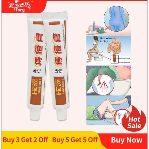 Ifory 1Pcs Dropship Chinese Patch Hua Tuo Hemorrhoids Ointment Plant Herbal Materials Powerful Pain Relief External Anal Fissure