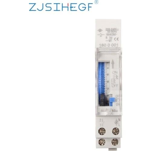 SUL180 15Minutes Mechanical Timer 24 Hours Programmable Din Rail Switch Relay Measurement Analysis Instruments