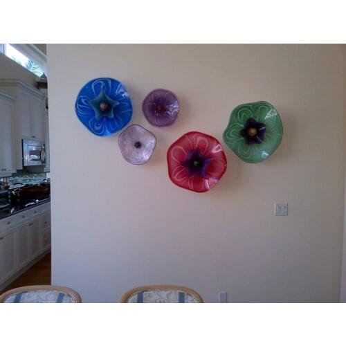 Fashion Murano Glass Wall Decorative Plates Elegant Wedding Wall Decorations