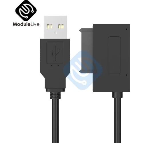 Notebook USB 2.0 naar Mini Sata II 7 + 6 13Pin Adapter Converter Kabel voor Laptop CD/DVD ROM drive Data Cord Adapter Wire Cable