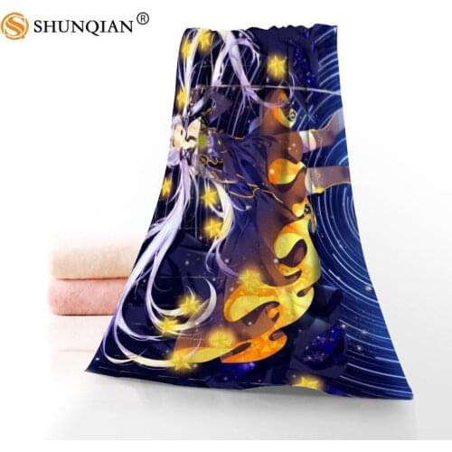 New Custom Anime picture Towel Printed Cotton Face/Bath Towels Microfiber Fabric For Kids Men Women Shower Towels